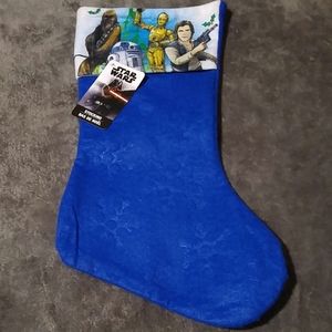 NWT Blue Disney Star Wars Christmas Stocking